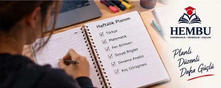 Haftalık çalışma planı kontrol listesi